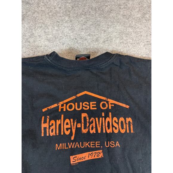 Vintage Y2K Harley Davidson 105th Anniversary T Shirt Mens Large Black Milwaukee - Picture 7 of 8